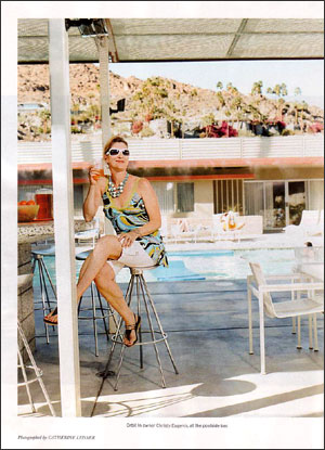 Orbit In owner Christy Eugenis, at the poolside bar.