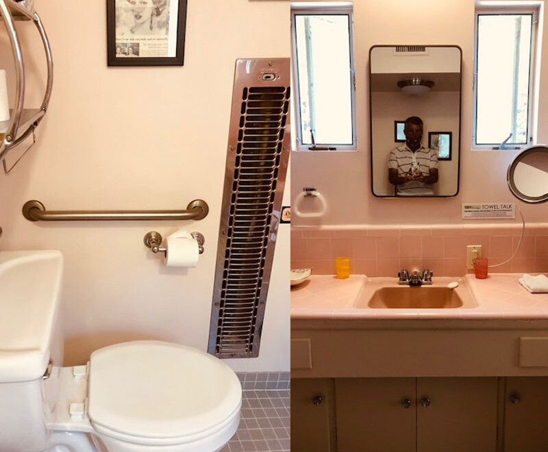 Bossa Nova Ville Bathroom Bossa Nova Ville Bathroom | Orbit In, a modern inn Palm Springs CA