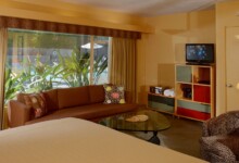 #104 Leopard Lounge Leopard Lounge | Orbit In, a modern inn Palm Springs CA